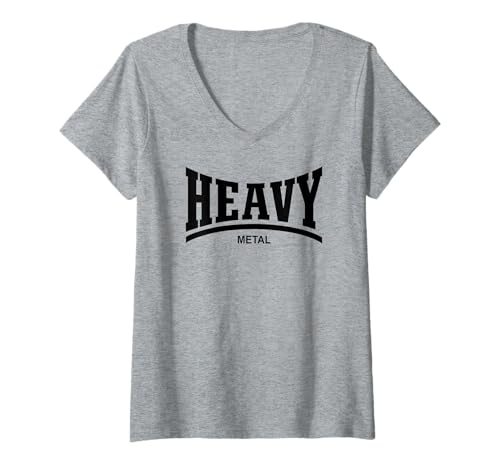Damen HEAVY METAL T-Shirt mit V-Ausschnitt Damen HEAVY METAL T-Shirt mit V-Ausschnitt von HEAVY METAL MUSIC