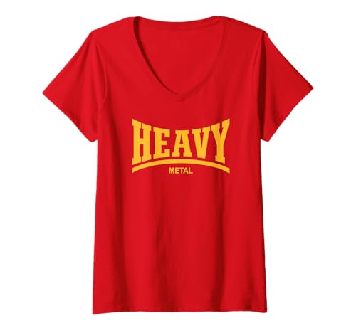 Damen HEAVY METAL T-Shirt mit V-Ausschnitt Damen HEAVY METAL T-Shirt mit V-Ausschnitt von HEAVY METAL MUSIC