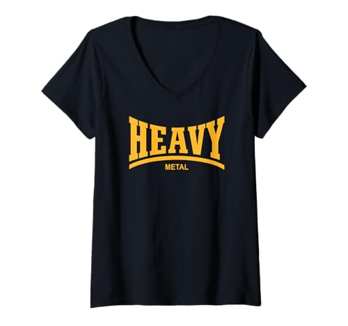 Damen HEAVY METAL T-Shirt mit V-Ausschnitt Damen HEAVY METAL T-Shirt mit V-Ausschnitt von HEAVY METAL MUSIC