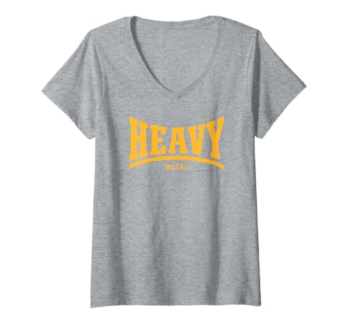 Damen HEAVY METAL T-Shirt mit V-Ausschnitt Damen HEAVY METAL T-Shirt mit V-Ausschnitt von HEAVY METAL MUSIC