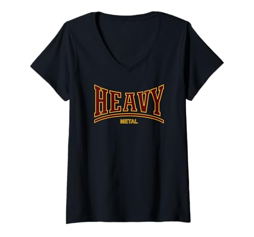 Damen HEAVY METAL T-Shirt mit V-Ausschnitt Damen HEAVY METAL T-Shirt mit V-Ausschnitt von HEAVY METAL MUSIC