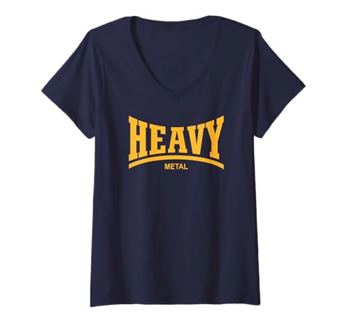 Damen HEAVY METAL T-Shirt mit V-Ausschnitt Damen HEAVY METAL T-Shirt mit V-Ausschnitt von HEAVY METAL MUSIC