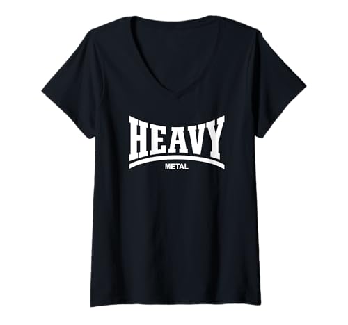 Damen HEAVY METAL T-Shirt mit V-Ausschnitt Damen HEAVY METAL T-Shirt mit V-Ausschnitt von HEAVY METAL MUSIC