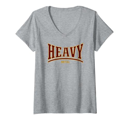 Damen HEAVY METAL T-Shirt mit V-Ausschnitt Damen HEAVY METAL T-Shirt mit V-Ausschnitt von HEAVY METAL MUSIC