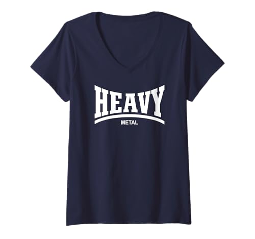 Damen HEAVY METAL T-Shirt mit V-Ausschnitt Damen HEAVY METAL T-Shirt mit V-Ausschnitt von HEAVY METAL MUSIC