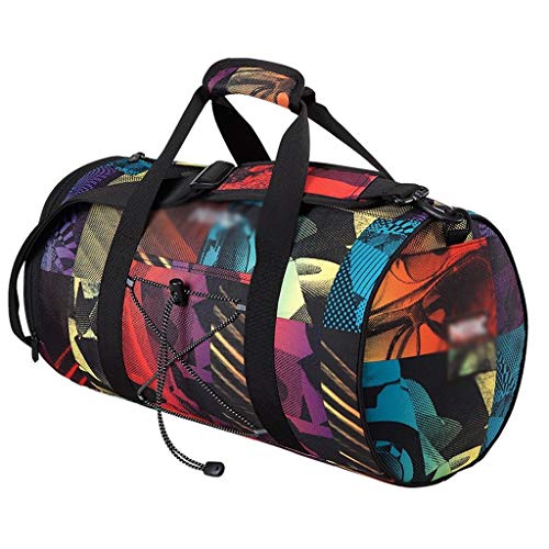 Turnbeutel/Sporttaschen Mode-Zylinder-Form-Sporttasche Sports Travel Schultertasche Handtasche Reisetaschen (Color : A) von HEBBES