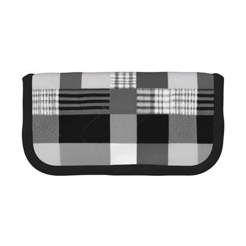 HEBSDFG Federmäppchen aus Leinen, einfarbig, kariert, Kosmetik-Organizer, Reißverschluss, Stifteetui für Schule, Reisen, Büro und als Geschenk, Schwarz , Einheitsgröße, Schulranzen HEBSDFG Federmäppchen aus Leinen, einfarbig, kariert, Kosmetik-Organizer, Reißverschluss, Stifteetui für Schule, Reisen, Büro und als Geschenk, Schwarz , Einheitsgröße, Schulranzen von HEBSDFG