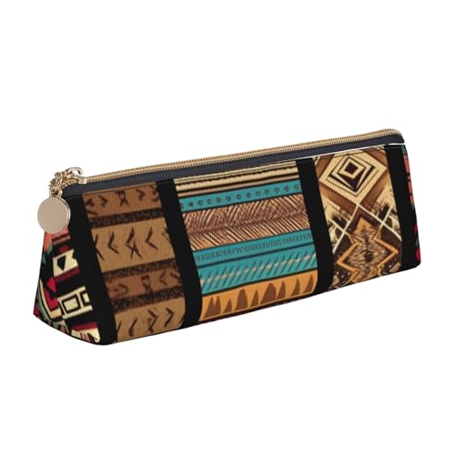 HEBSDFG Federmäppchen mit Indianer-Muster, dreieckig, PVC-Leder, mit Reißverschluss, Organizer für Schule, Büro, Reisen, stilvolles Geschenk, weiß, Einheitsgröße, Schulranzen HEBSDFG Federmäppchen mit Indianer-Muster, dreieckig, PVC-Leder, mit Reißverschluss, Organizer für Schule, Büro, Reisen, stilvolles Geschenk, weiß, Einheitsgröße, Schulranzen von HEBSDFG