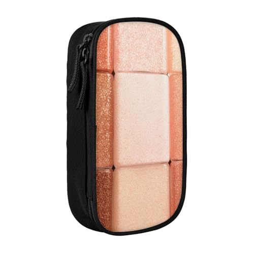 HEBSDFG Federmäppchen mit Kunst-Glitzer-Druck, großes Fassungsvermögen, Stifteetui, Schreibwaren-Organizer mit Stiftfächern und Beuteln für Schule, Reisen, Make-up, Schwarz , Einheitsgröße von HEBSDFG