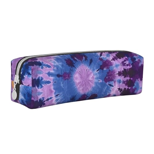 HEBSDFG Federmäppchen und Kosmetiktasche aus Leder mit Batikdruck, minimalistischer Organizer mit Reißverschluss für Schule, Büro, Reisen, stilvolles Geschenk, weiß, Einheitsgröße, Schulranzen HEBSDFG Federmäppchen und Kosmetiktasche aus Leder mit Batikdruck, minimalistischer Organizer mit Reißverschluss für Schule, Büro, Reisen, stilvolles Geschenk, weiß, Einheitsgröße, Schulranzen von HEBSDFG