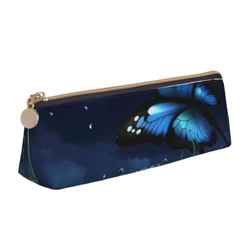 HEBSDFG Federmäppchen und Kosmetiktasche mit Schmetterlingsmotiv, dreieckig, PVC-Leder, Reißverschluss, Organizer für Schule, Büro, Reisen, stilvolles Geschenk, weiß, Einheitsgröße, Schulranzen HEBSDFG Federmäppchen und Kosmetiktasche mit Schmetterlingsmotiv, dreieckig, PVC-Leder, Reißverschluss, Organizer für Schule, Büro, Reisen, stilvolles Geschenk, weiß, Einheitsgröße, Schulranzen von HEBSDFG