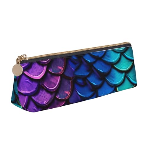 HEBSDFG Federmäppchen und Kosmetiktasche mit buntem Fisch, Meerjungfrauenschuppen, dreieckig, PVC-Leder, Reißverschluss, Organizer für Schule, Büro, Reisen, stilvolles Geschenk, weiß, Einheitsgröße, HEBSDFG Federmäppchen und Kosmetiktasche mit buntem Fisch, Meerjungfrauenschuppen, dreieckig, PVC-Leder, Reißverschluss, Organizer für Schule, Büro, Reisen, stilvolles Geschenk, weiß, Einheitsgröße, von HEBSDFG