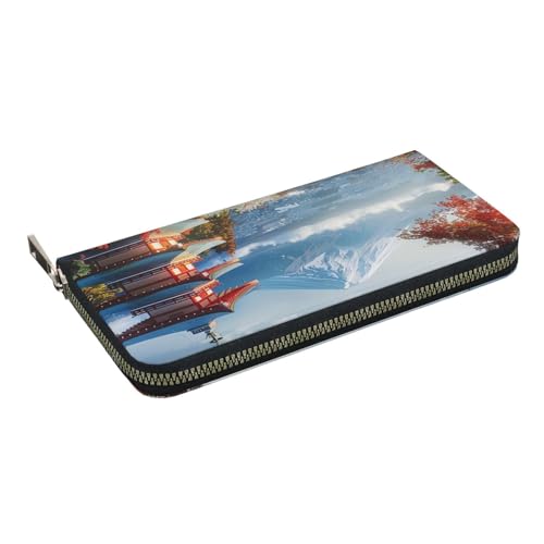 HEBSDFG New York bedruckte lange Geldbörse für Damen und Herren, PU-Leder, Handgeldbörse mit Kartenhalter, Reißverschluss, Japanischer Fuji-Querformat, Einheitsgröße, Casual HEBSDFG New York bedruckte lange Geldbörse für Damen und Herren, PU-Leder, Handgeldbörse mit Kartenhalter, Reißverschluss, Japanischer Fuji-Querformat, Einheitsgröße, Casual von HEBSDFG