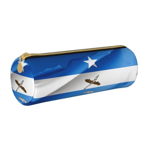 HEBSDFG Rundes Federmäppchen und Kosmetiktasche mit Honduras-Flagge, PVC-Leder, mit Reißverschluss, Organizer für Schule, Büro, Reisen, stilvolles Geschenk, weiß, Einheitsgröße, Schulranzen HEBSDFG Rundes Federmäppchen und Kosmetiktasche mit Honduras-Flagge, PVC-Leder, mit Reißverschluss, Organizer für Schule, Büro, Reisen, stilvolles Geschenk, weiß, Einheitsgröße, Schulranzen von HEBSDFG