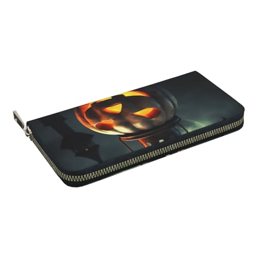 HEBSDFG Santa Claus Prin bedruckte lange Geldbörse für Damen und Herren, PU-Leder, Handgeldbörse mit Kartenhalter, Reißverschluss, Halloween-Fledermaus-Friedhof, Einheitsgröße, Casual HEBSDFG Santa Claus Prin bedruckte lange Geldbörse für Damen und Herren, PU-Leder, Handgeldbörse mit Kartenhalter, Reißverschluss, Halloween-Fledermaus-Friedhof, Einheitsgröße, Casual von HEBSDFG