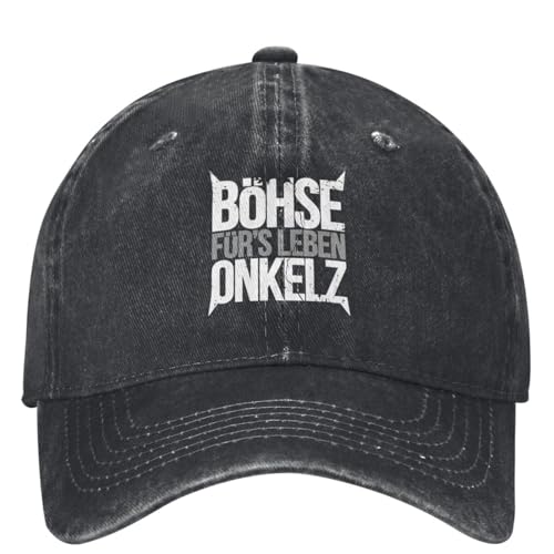 Bohse Onkelz Rock Denim Baseball Cap Deutsch Musik Outdoor Sport Trucker Papa Hut Sommer Unisex Teens y2k Sonnencreme Snapback Cap Outdoor Freizeit Geschenk von HEBUOUI