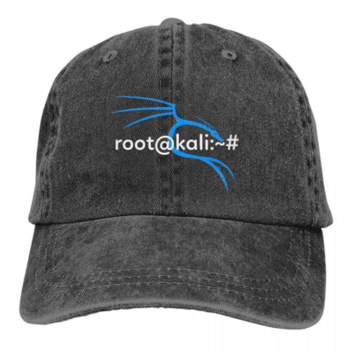 HEBUOUI Baseballmütze Unisex Reine Baumwolle Sommer Kali Linux Root User Computer Programmierer Code Unisex Gewaschene Baumwolle Kappe Jahrgang Baseballkappe Casual Outdoor Sport Hut Outdoor Geschenk von HEBUOUI