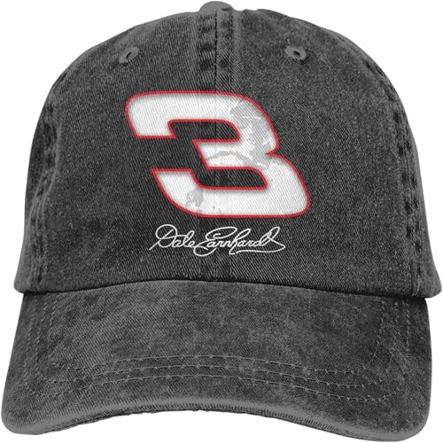 HEBUOUI Herren Baseballmütze aus Reiner Baumwolle und atmungsaktiv Dale Earnhardt Sr #3 Baseballmütze Trucker Cap Cowboyhut Verstellbarer Hut für Männer Frauen Unisex Outdoor Geschenk von HEBUOUI