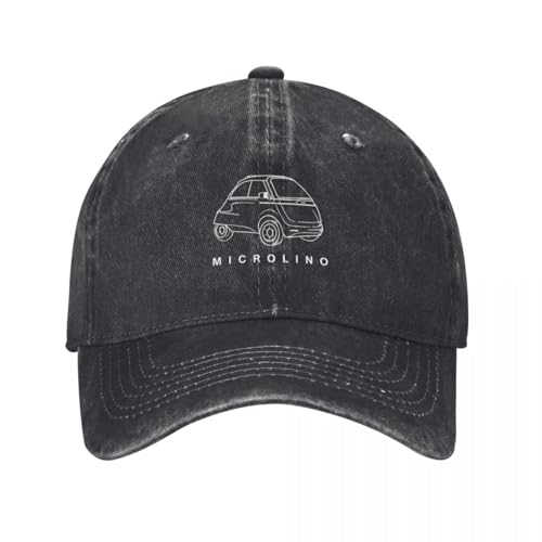 HEBUOUI Herren schwarz Baseball Cap Microlino Bubble Auto Baseball Cap Rave Military Cap Mann Luxus Cap Trucker Caps Männlich Damen personalisierte Geschenke für Männer von HEBUOUI