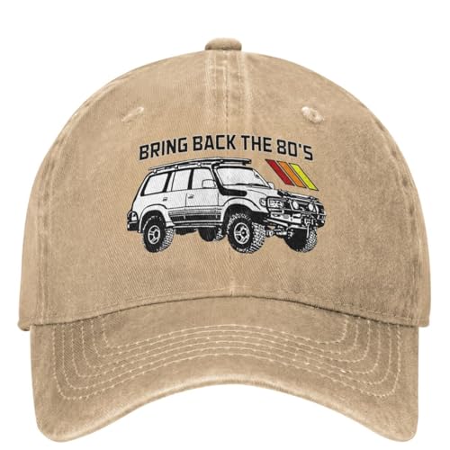 HEBUOUI Land Cruiser Bring Back The 80s Classic Baseball Cap Sommer Trucker Hut Ganze Laufhüte Männer Erwachsene Y2k Retro Baseball Caps Outdoor Freizeitgeschenk von HEBUOUI
