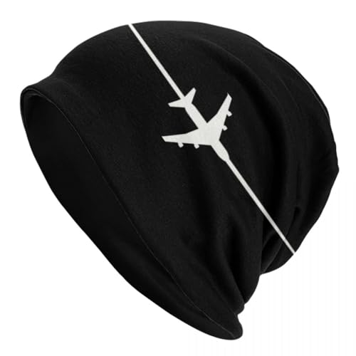 HEBUOUI Luftfahrt Flugzeug Kreuzung Mütze Unisex Winter Warme Haube Homme Strickmützen Outdoor Flugzeug Pilot Mützen Mützen Personalisiertes Freund von HEBUOUI