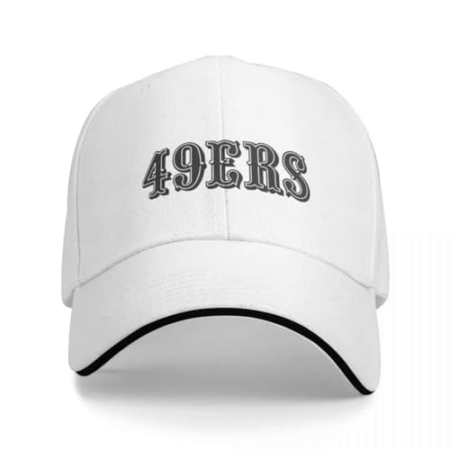 HEBUOUI Maßgeschneiderte Unisex Baseball Cap Y2K 49 ers 49ers Logo 49ers Geschenkidee 49ers Stück Baseball Wintermütze Mann Caps Frauen Herren Outdoor Geschenk von HEBUOUI