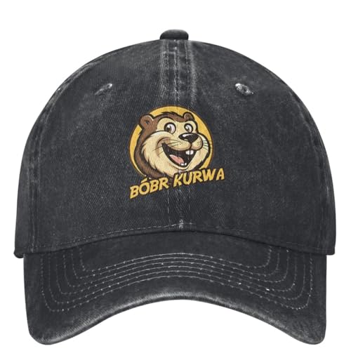 HEBUOUI Maßgeschneiderte Unisex-Baseballmütze Bober Kurwa Lässige Baseballmütze Frühling Bobr Kurwa Biber Trucker Hut Outdoor Gym Snapback Cap Unisex Retro Caps Outdoor Geschenk von HEBUOUI