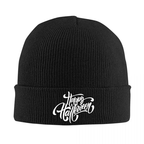 Strickmütze für Wärme im Winter Happy Halloween Glückwunsch Beanie Hats Street Y2K Caps Männer Frauen Unisex Kpop Beanies Thermal Elastic Beanie Hüte Geschenk von HEBUOUI
