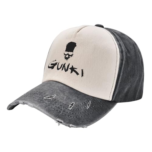 Sonnenhut Männer Hip Hop Gunki Angeln Liebhaber Schädel Baseballmütze Männer Frauen Distressed Denim Washed Snapback Hut Outdoor Running Golf Hüte Mütze Papa Geburtstagsgeschenke von HEBUOUI