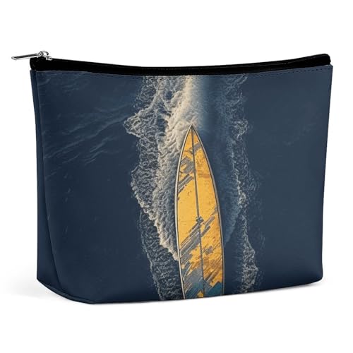 HEBVNJF Reise-Make-up-Tasche, tragbare Kosmetiktasche, Elefanten-Mutter-Make-up-Aufbewahrungstasche für Damen/Mädchen, Surfbrett, Einheitsgröße von HEBVNJF
