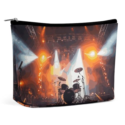 HEBVNJF Reise-Make-up-Tasche, tragbare Kosmetiktasche, Stinktier-Make-up-Aufbewahrungstasche für Damen/Mädchen, Rock-Konzertbühne, Einheitsgröße von HEBVNJF