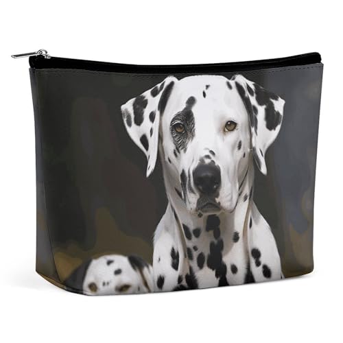 HEBVNJF Reise-Make-up-Tasche, tragbare Kosmetiktasche, Tauchen, Nilpferd, Make-up-Aufbewahrungstasche für Damen/Mädchen, Dalmatiner-Hund, Einheitsgröße von HEBVNJF