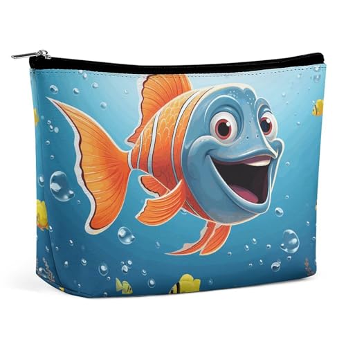 HEBVNJF Reise-Make-up-Tasche, tragbare Kosmetiktasche, Weißkopfseeadler, US-Flagge, Bilder, Make-up-Aufbewahrungstasche für Damen/Mädchen, Fische unter dem Meer, Einheitsgröße HEBVNJF Reise-Make-up-Tasche, tragbare Kosmetiktasche, Weißkopfseeadler, US-Flagge, Bilder, Make-up-Aufbewahrungstasche für Damen/Mädchen, Fische unter dem Meer, Einheitsgröße von HEBVNJF