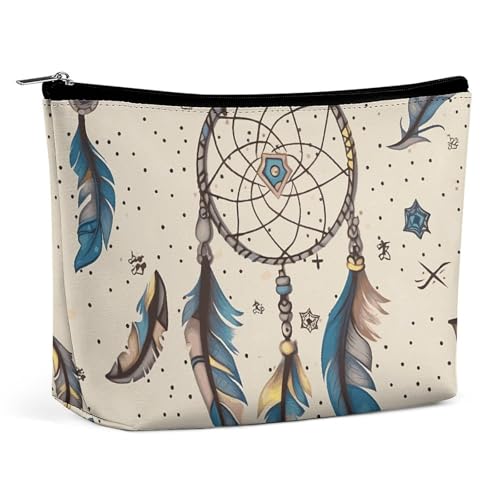 HEBVNJF Reise-Make-up-Tasche, tragbare Kosmetiktasche, niedlicher Otter-Make-up-Aufbewahrungstasche für Damen/Mädchen, Traumfänger und Mond, Einheitsgröße HEBVNJF Reise-Make-up-Tasche, tragbare Kosmetiktasche, niedlicher Otter-Make-up-Aufbewahrungstasche für Damen/Mädchen, Traumfänger und Mond, Einheitsgröße von HEBVNJF