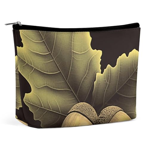 HEBVNJF Reise-Make-up-Tasche, tragbare Kosmetiktasche, zwei Giraffen, Make-up-Aufbewahrungstasche für Damen/Mädchen, Zwei Eicheln, Einheitsgröße von HEBVNJF