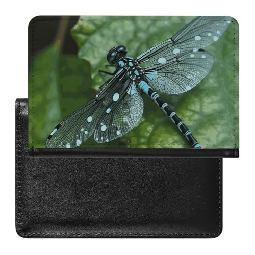 Reisepasshülle Reisezubehör Candy Wasserdicht Reisepass Reisebrieftasche mit Kartenfächern für Damen und Herren, blaue libelle, Einheitsgröße von HEBVNJF