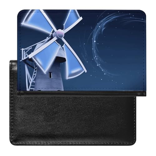 Reisepasshülle Reisezubehör Leuchtturm Segelboot Oktopus Wasserdicht Reisepass Reisebrieftasche mit Kartenfächern für Damen Herren, Windmühlenblau, Einheitsgröße Reisepasshülle Reisezubehör Leuchtturm Segelboot Oktopus Wasserdicht Reisepass Reisebrieftasche mit Kartenfächern für Damen Herren, Windmühlenblau, Einheitsgröße von HEBVNJF