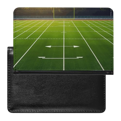 Reisepasshülle Reisezubehör Sportplatz in Grün Wasserdicht Reisepass Reisebrieftasche mit Kartenfächern für Damen Herren, Sportplatz in grün, Einheitsgröße von HEBVNJF