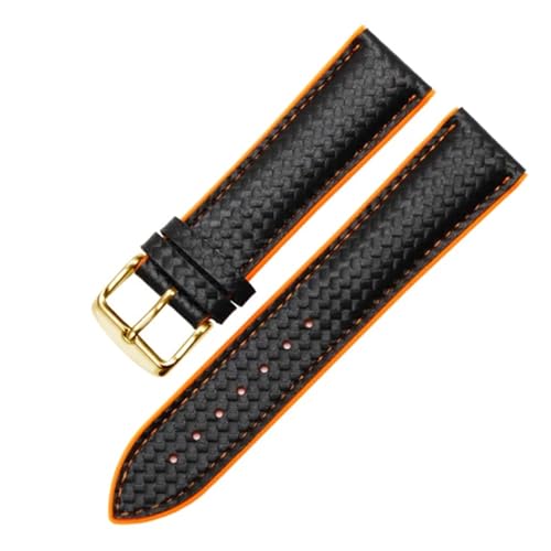 HECHENBAO 2-in-1-Uhrenarmbänder aus Leder und Silikon, 20 mm 22 mm, Armband mit Karbonfasermuster, Stahlschnalle, kompatibel mit GTS/GTR 42 mm 47 mm, geeignet for den täglichen Gebrauch(D,22) von HECHENBAO