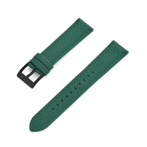 HECHENBAO 20 mm 22 mm Leder-Uhrenarmband for Männer und Frauen, geeignet for den täglichen Gebrauch(Dark Green Black,22mm) von HECHENBAO