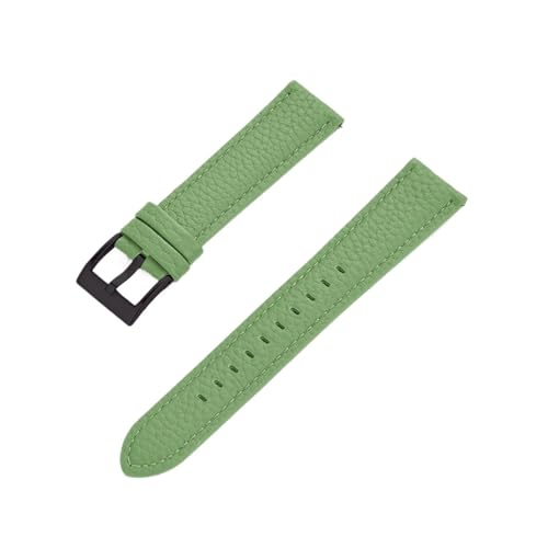 HECHENBAO 20 mm 22 mm Leder-Uhrenarmband for Männer und Frauen, geeignet for den täglichen Gebrauch(Light Green Black,20mm) von HECHENBAO
