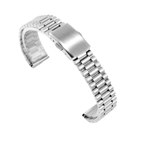 HECHENBAO Feines Stahlarmband, silberfarbenes goldenes Armband for Damen, kleine Größe, Edelstahl-Uhrenkette 10 12 14 16 mm, geeignet for den täglichen Gebrauch(Silver,14mm) von HECHENBAO