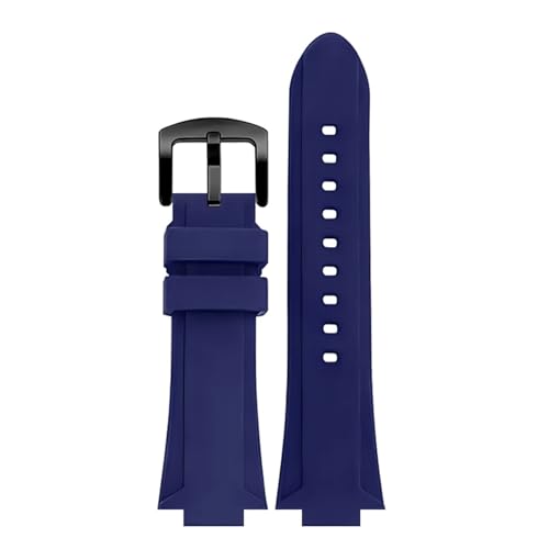 HECHENBAO Gummi, kompatibel mit EFB-680 ECB-10YD Harz-Silikon-Uhr mit konvexem 26 x 14 mm Armband. Geeignet for den täglichen Gebrauch(Blue black A) von HECHENBAO