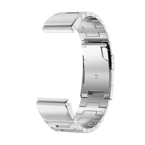 HECHENBAO Kompatibel mit 5/5X /6/7X kleinem quadratischen Uhrenarmband, geeignet for den täglichen Gebrauch(Silver,26mm) von HECHENBAO