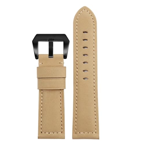 HECHENBAO Schwarzes wasserdichtes Armband, kompatibel mit PRW-60 305070YT, Bergsteiger-Lederarmband 23 mm, geeignet for den täglichen Gebrauch(Beige) von HECHENBAO