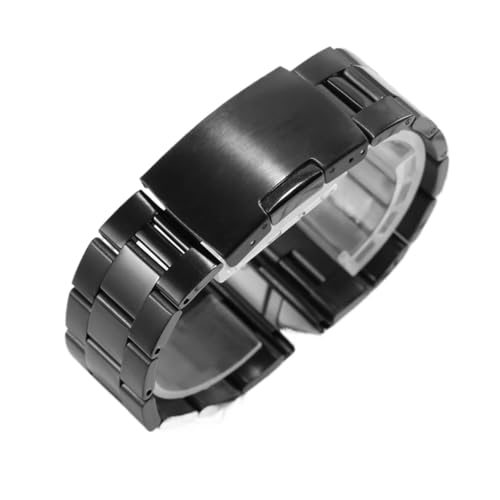 Uhrenarmband kompatibel mit GA110 120 GA400 GA700, schwarzes Edelstahl-Uhrenarmband for Herren, geeignet for den täglichen Gebrauch(Three single press) von HECHENBAO