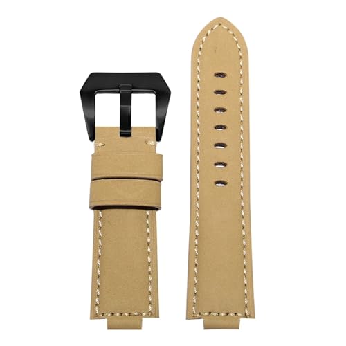 HECHENBAO Uhrenarmband kompatibel mit GM-2100/GA2100 GM110 Lederuhrenarmband, geeignet for den täglichen Gebrauch(M Khaki-Black) von HECHENBAO