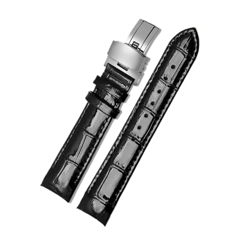 HECHENBAO Uhrenarmband kompatibel mit T035210 T035207 Leder-Uhrenarmband for Damen, Zubehör, 18 mm, Damenarmband, geeignet for den täglichen Gebrauch(Black-Steel-B1,18MM_MACHINERY) von HECHENBAO