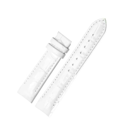 HECHENBAO Uhrenarmband kompatibel mit T035210 T035207 Leder-Uhrenarmband for Damen, Zubehör, 18 mm, Damenarmband, geeignet for den täglichen Gebrauch(White-no buckle,18MM_MACHINERY) von HECHENBAO