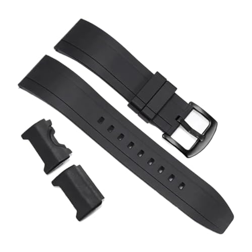 Weiches Gummiarmband Schwarz Rot Blau Armband Ersatzgürtel Kompatibel mit GWG-1000 Herrenarmband Geeignet for den täglichen Gebrauch(Black A) von HECHENBAO